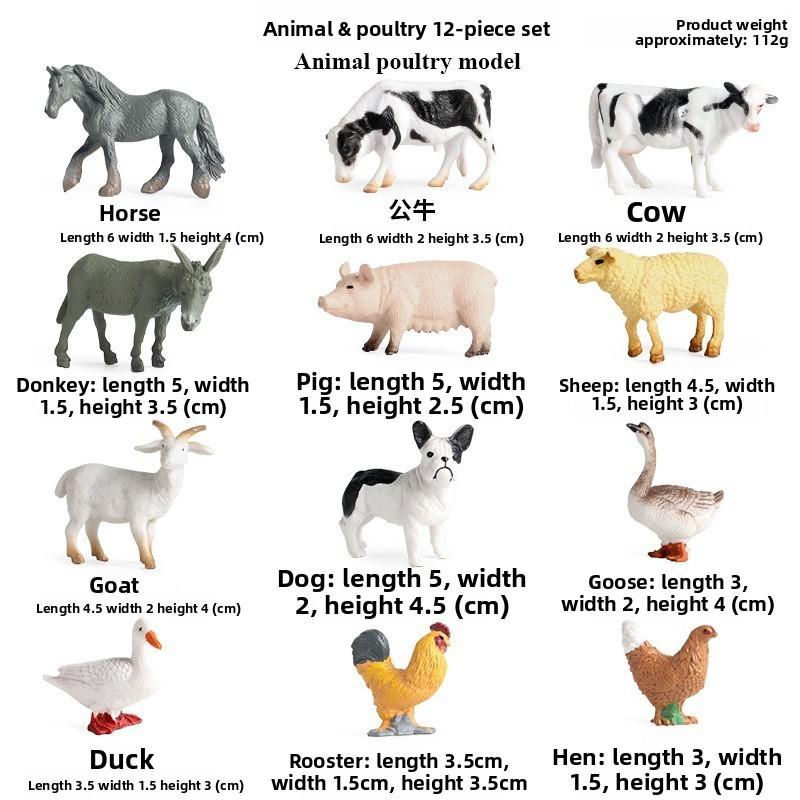 Miniature Wild Animal Figurines Collection With Static Plastic Figures For Home Display And Gift