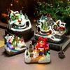 Assorted Christmas Rotating Light-Up Musical Resin Music Box Ornaments Christmas Present