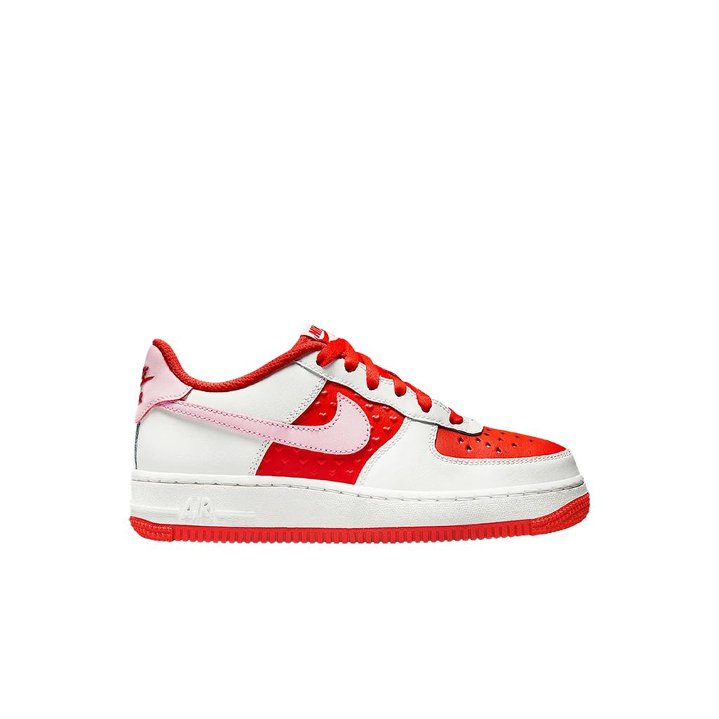 Nike Кроссовки Air Force 1 Low GS Valentines Day 2025 для детей, красные, саммит-белые, светло-малиновые HV5165-121