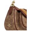 COACH Ashton Coated Canvas With Wool And Leather Crossbody One Shoulder Handbag Medium Women's Tan CCZ24-IMYMX