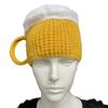 Creative 3D Beer Cup Hat Knitted Beer Cup Gloves Funny Beer Lovers Hairline Cap  Party