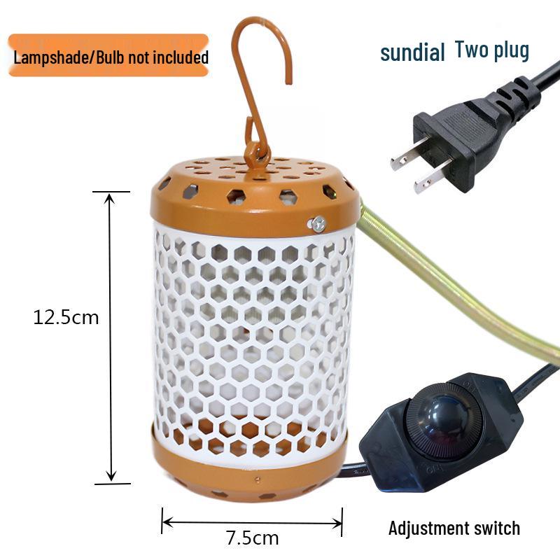 Parrot & Reptile Heat Lamp with Bite-Proof, Anti-Scald Mesh Cover