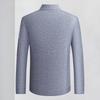 Luozi Men's 7-Gauge Thickened Half-Zip Stand Collar Wool Sweater