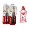 Colgate Набор: Зубная щетка с широкой мягкой щетиной и ополаскиватель для рта