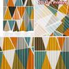 2pcs, 2D FLAT PRINTING Curtains (Without Rod) Colorful Stripes Modern Fashionable Curtainments Prints Light Filtering Curtains
