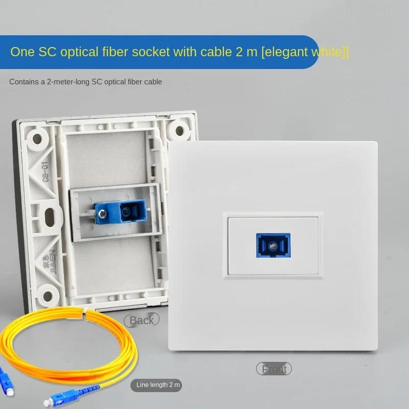 Depoguye Настенная панель с одним портом оптоволоконной информационной розетки, настенная панель оптоволоконных разъемов SC с оптоволоконным кабелем