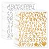 5 Sheets Sparkling Glitter Letter Stickers Shiny Silver Letter Number Sticker  DIY Crafts