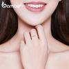 Bamoer Authentic 925 Sterling Silver Dazzling Colorful Zircon Finger Rings for Women Fine Jewelry