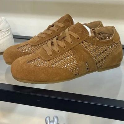 Мода 2025 Новая женская обувь На шнуровке Женские вулканизированные туфли Модные с перфорацией Повседневные Удобные Бестселлер Дышащие кроссовки