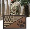 Embroidered Morale Patch American Flag Dog Paw Versatile Morale Badge for Military Gear Jackets Hats