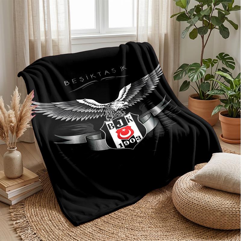 Besiktas JK Theme blanket Soft Flannel Blanket Plush Throw Blanket Cozy Sofa Bed Blanket for Home Decor