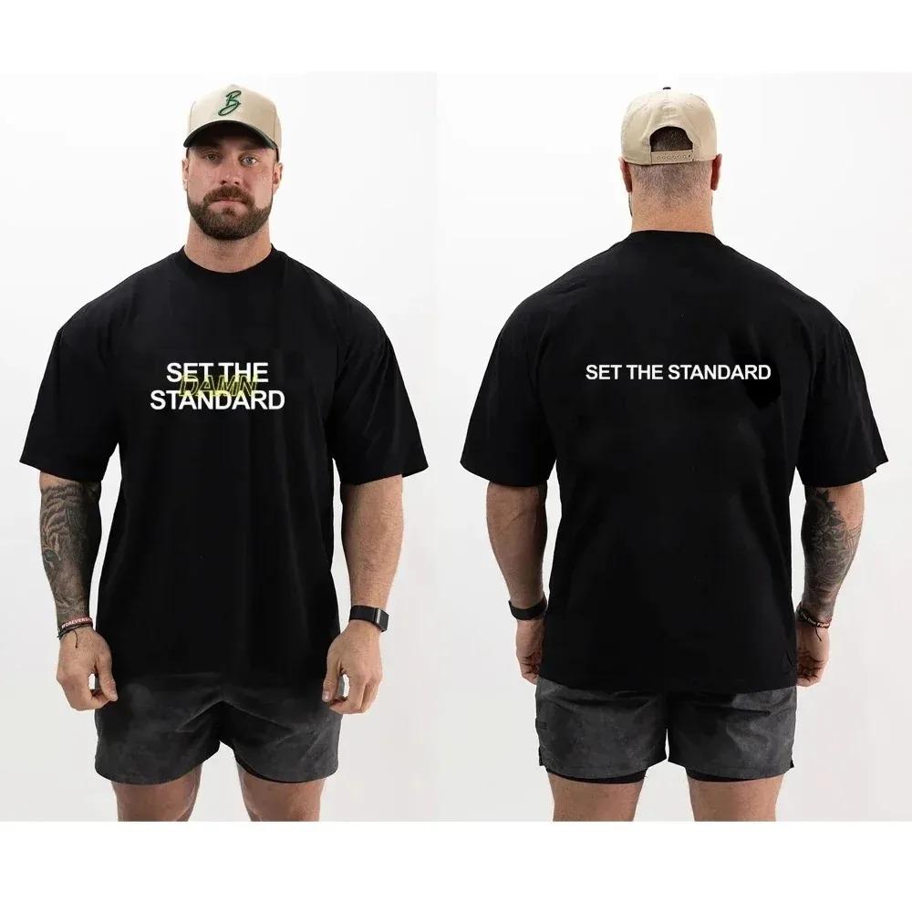 Мужская футболка CBUM Thavage Muscular Sport Fitness Футболка с коротким рукавом Джоггеры Футболки для зала Хлопок Летняя для бега Бодибилдинг Футболка