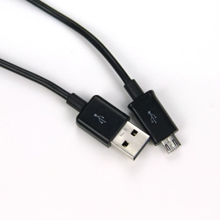 Noir 1pc Câble Micro USB Cable Chargeur Smartphones 1m pour Samsung Galaxy S3 S4 HTC WFR