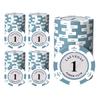 East Leaf Poker Chips, Clay Casino Chips, Single Value, Single Chip, Set of 100, with Metal Inserts, Premium Quality, Authentic Design for Card Games