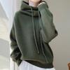 Thickened Knitted Sweatshirt Women's Autumn Winter Warm Loose Hoodie Lazy Style Casual Long Sleeve Hooded Sweater