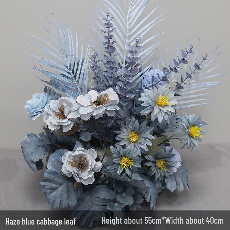 Wedding Aisle Floral Arrangement: Artificial Flower Basket & Row Decoration