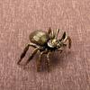 Solid Copper Spider Figurines Miniature Creative Desktop Toy Ornament Decoration Crafts Accessories Vintage Brass Animal Tea Pet