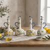 Lemon Pattern Olive Oil Dispenser Hand-painted Ceramic Seasoning Bottle  Pantry