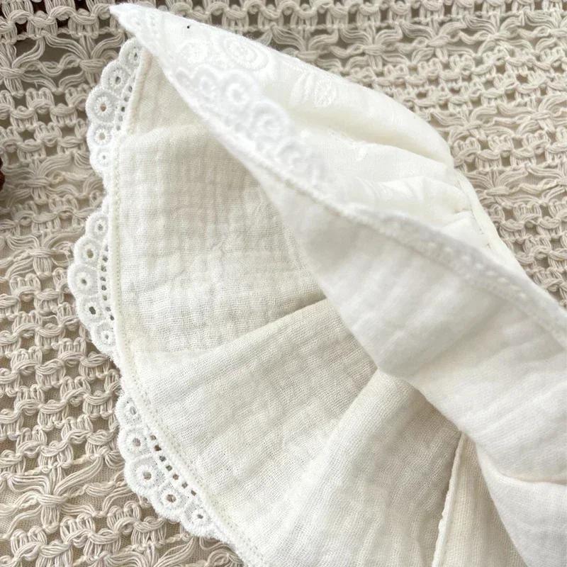 Baby Bib Lace Baby Accessories Korean Kids Lace Collar Cute Hollow Female Baby Bib Scarf Floral Infants Saliva Towel
