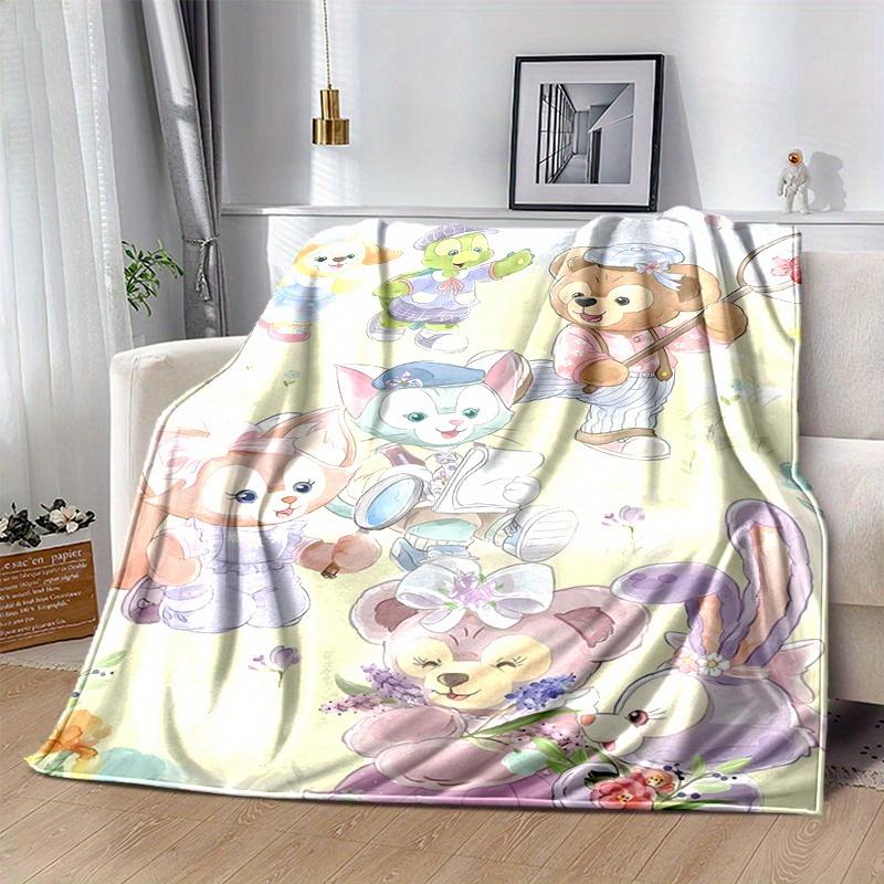 1pc, Duffy and Friends (13) Home Decor Flannel Blanket, Perfect Gift for Bedroom, Living Room, Travel, Camping, Car, Beach, Office Nap, Ideal Sofa Thr