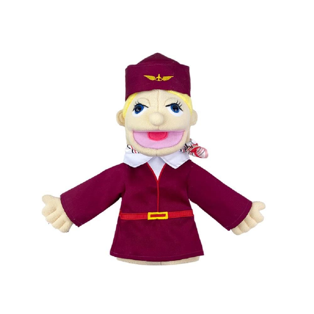 New 36cm Cartoon Profession Attire Series Hand Puppet Plush Toys Doctor Police Officer Nurse Doll Parent-child Educational Toys