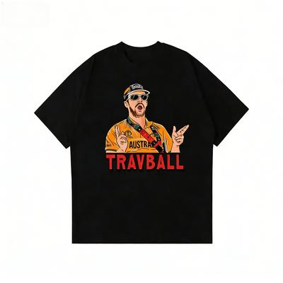 High Quality TravBall Travis Head Print Oversized Short Sleeve Tshirts Men Women Cricketer Graphics Pure Cotton Tops Unisex