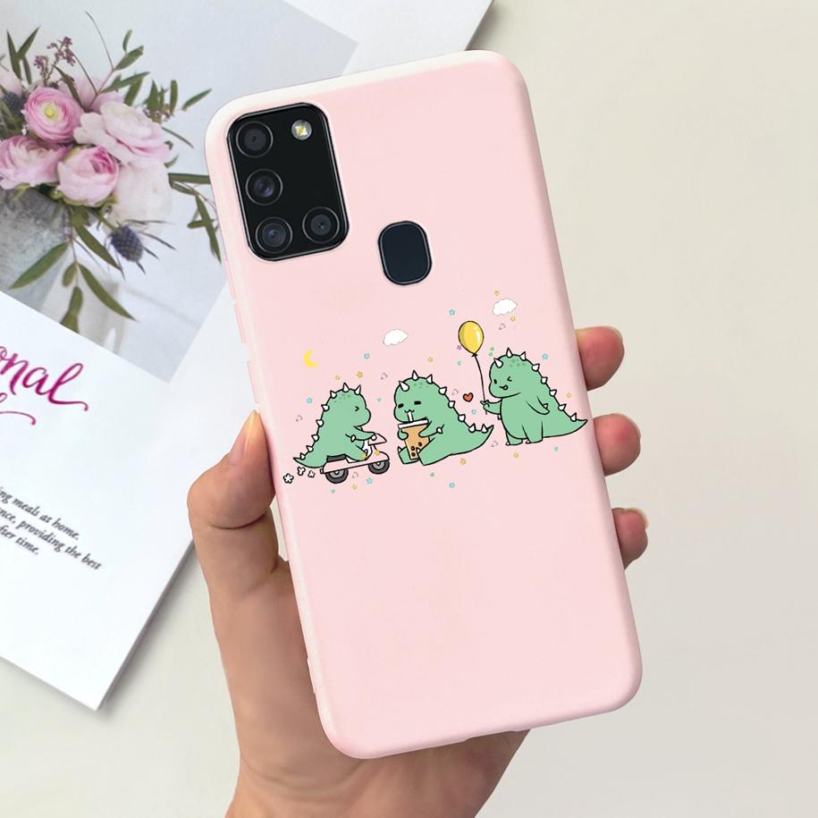 Чехол для Samsung A21S SM-A217F A 21S Задняя крышка Модный Цветочный Мультяшный Мягкий Силиконовый ТПУ Чехол для Телефона Для Samsung Galaxy A21s Capa