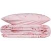 Parure de lit - 1 housse de couette 220 x 240 cm + 2 taies d'oreiller 60 x 60 cm - 100% coton renforcé - Rose