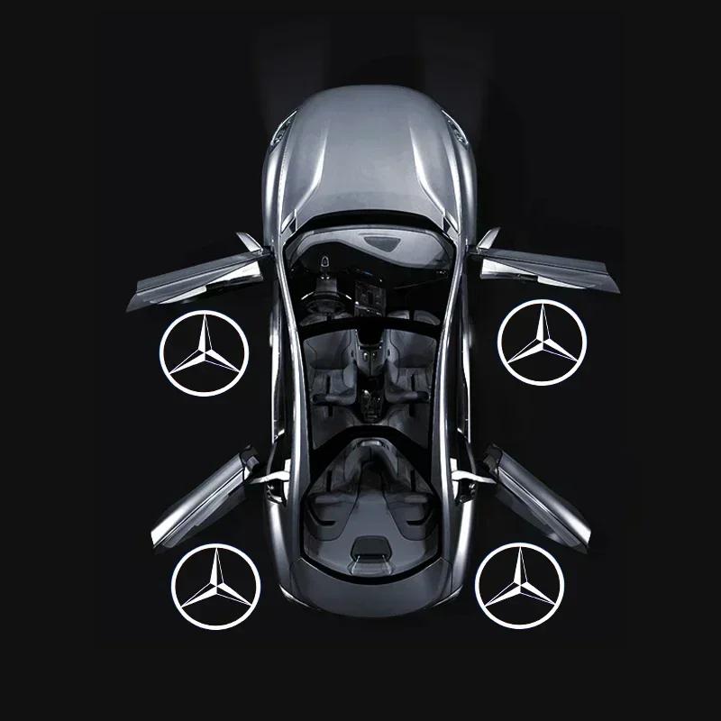 AABGS1 Mercedes Benz W206 W214 W215 X204 R172 W204 W240 W222 W223 Projection Welcome Light Car Decoration Door Light