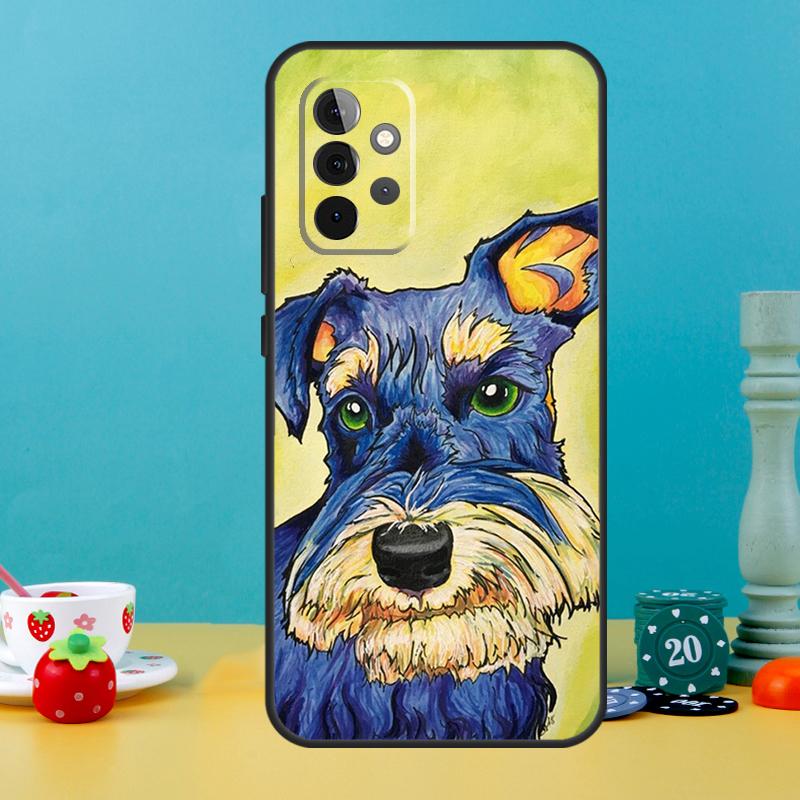 Miniature Schnauzer dog art Case For Samsung Galaxy A05 A36 A56 A26 A16 A53 A33 A13 A12 A32 A52 A55 A35 A15 A54 A34 A14