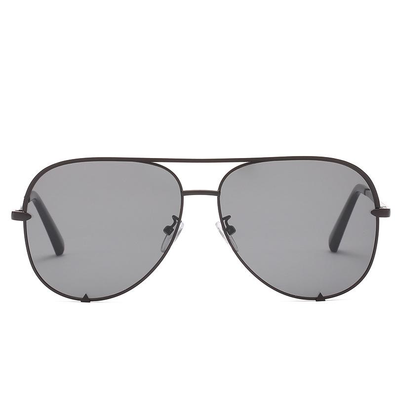 Popular toad glasses sunglasses for women, European and American trend metal double beam men's and women's driving sunglasses, street photography i