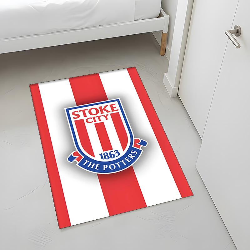 Stoke City Football Club (5) Rug Suitable For Living Rooms Bedrooms Computer Rooms Dining Areas And Placement Under Tables And Chairs Also An Ideal Ch