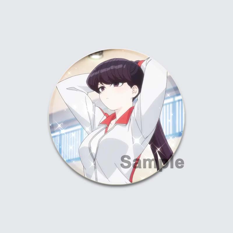 32/44/58 мм Komi Can T Communicate Круглая булавка Милая мультяшная застежка-брошь для рюкзака Аксессуары для одежды Аниме Коллекция Значков Украшения