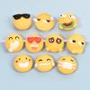 10Pcs Kawaii Mixed Artificial Emoji Ornaments DIY Hair Clip Jewelry Resin Craft Phone Cover Decoration Accessories