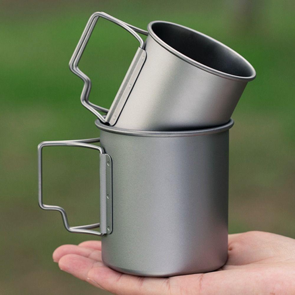 300ML/450ML/750ML Outdoor Water Cup Titanium Camping Picnic Mug Portable Beer Cup Camping