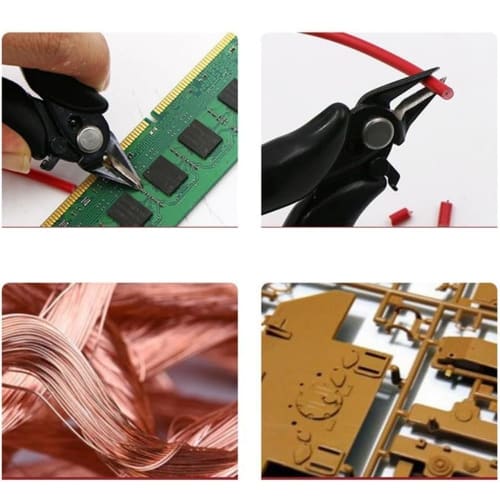 Mini Wire Pliers, Multi-functional, Lightweight, Small, Soft-Cutting Electronic Pliers with Insulated Rubber Handles