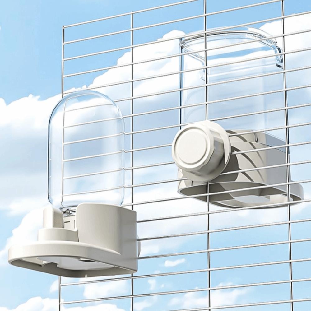 Automatic Bird Water Dispenser Plastic Hanging Pet Water Feeder Large Capacity Spill-proof Parrot Cage Drinker Cage Accessories