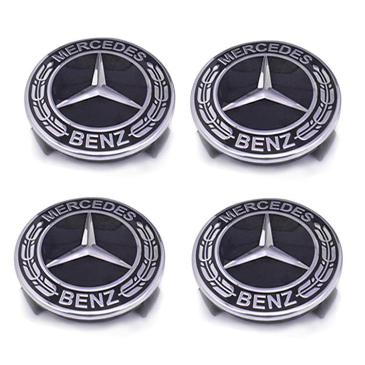 YDC4 Car Styling Wheel Center Covers Hub Caps Cover Emblem Stickers for Mercedes Benz W203 W204 W168 W176 CLA CLK CLS W124 W205 W211