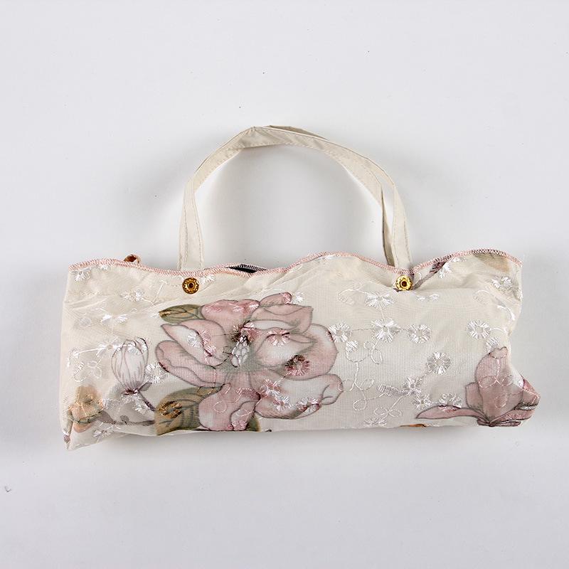 New Fashion Floral Embroidery Lace Folding Princess Umbrella Summer Outdoor Portable UV Protection Sun Umbrella Sunny Umbrella