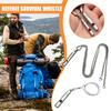 NEW Titanium Emergency Whistle Loud Portable Keychain Necklace Whistle EDC Keyring for Emergency Survival Outdoor Hiking Camping