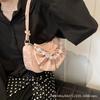 Bow Fashion Women's Small Bag Women's 2025 Spring New Versatile Simple Shoulder Messenger Bag Texture Dumpling Bag