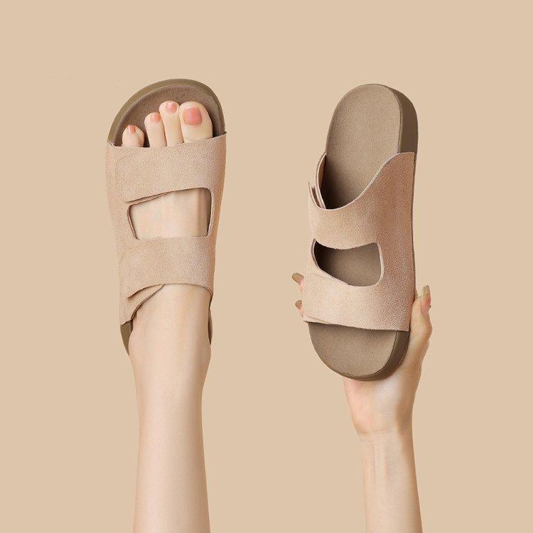 Thick-soled Roman Slippers Women's 2025 New Summer Outer Wear with Skirts Versatile Height Increase Casual Soft-soled Cool Slippers