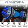 IP66 Waterproof USB Car Charger with Touch Switch, Dual QC3.0 Ports and Dust Cover for Marine Boat RV Motorcycle Dashboard Installation