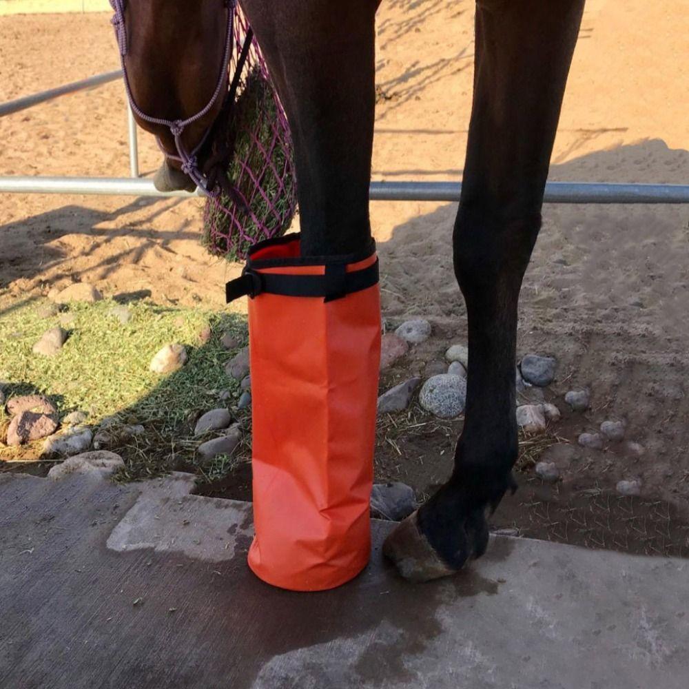 Elastic Bands Hoof Soaking Boot Easy Use Design Hooves Care Treatment Common Equine Hooves