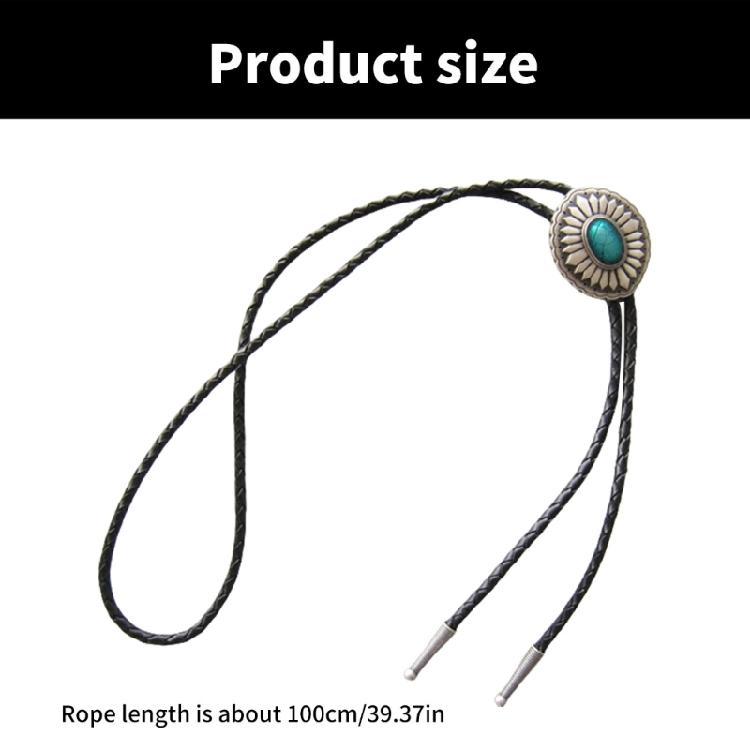 Ретро Рубашечная Цепочка Боло Шнурок Кожаное Ожерелье Галстук для Стильных Мужчин
