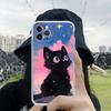Чехол для мобильного телефона iPhone15 Mini, чехол для мобильного телефона Star Cat, окрашенный, устойчивый к падениям, для мобильного телефона, устойчивого к падениям.