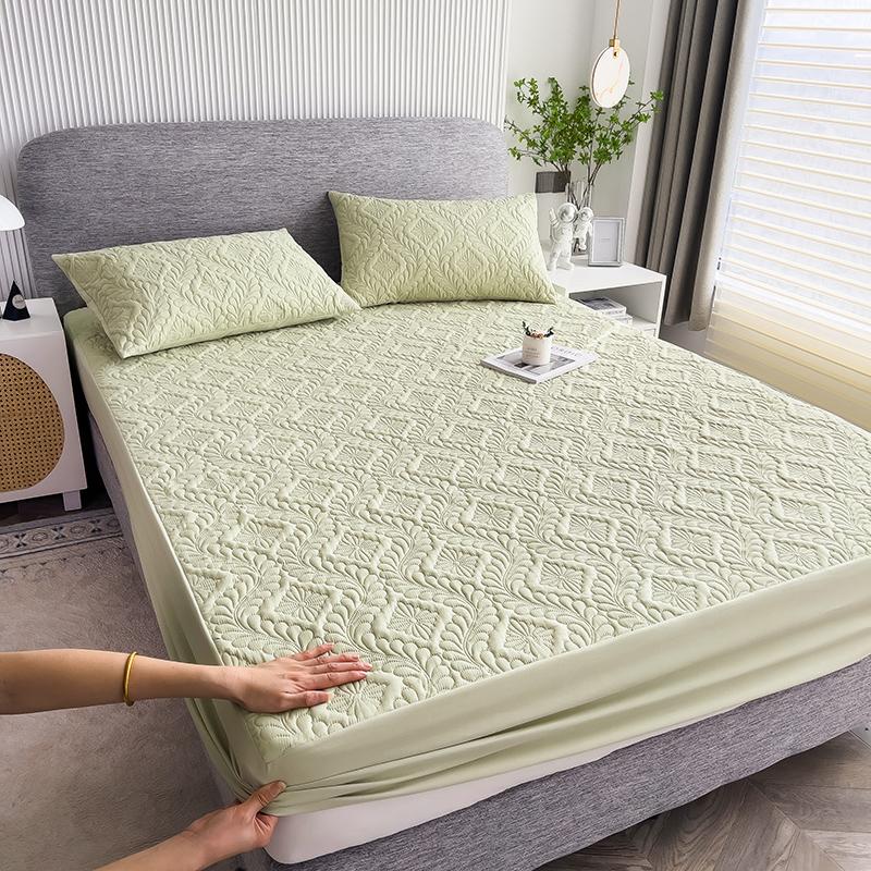 Стеганый водонепроницаемый наматрасник с тиснением, постельное белье, защита для матраса, защита от клещей, антибактериальная простыня без наволочки