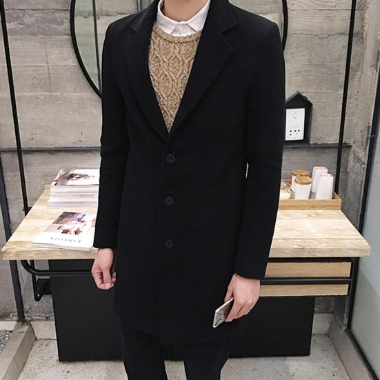 Пальто-тренч длиной до колена с пуговицами в деловом стиле, шерстяное пальто для работы