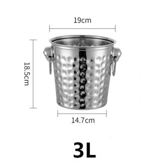 Шампанское, охлажденное вино, пиво, красное вино, куб, бар, КТВ, ведро с двумя ручками, золотое, золотое, толстое, с головой тигра, ведро для льда, шампанское