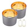 2 Sets of Fabric Lampshade for Table Lamp Floor Lamp American Style Lampshade with Lampshade Harp